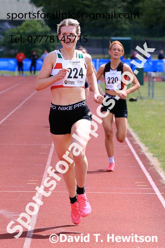 Senior Womens 1500 metres, 2024 Northern Senior and Under-20s Track and Field Champs, Middlesbrough.  Photo: David T. Hewitson/Sports for All Pics
